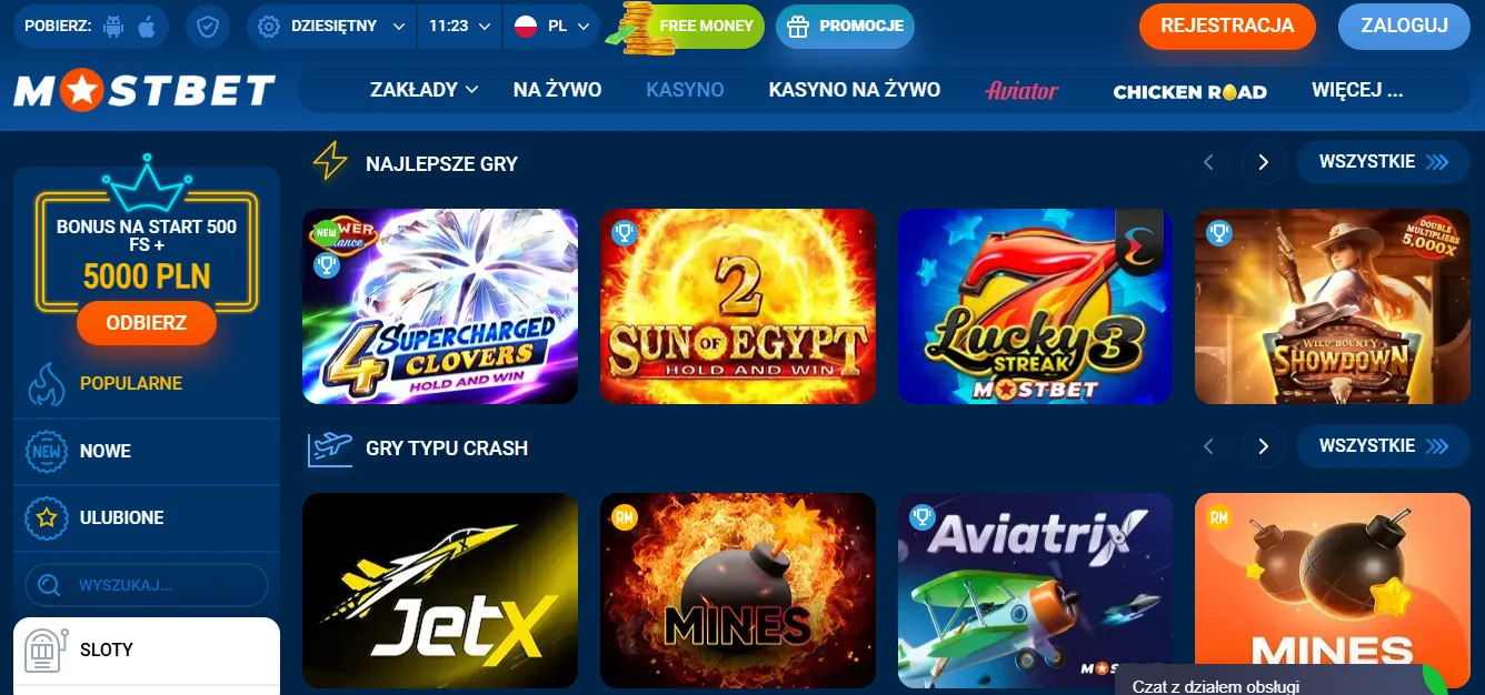 Mostbet bet casino online z bonusem powitalnym